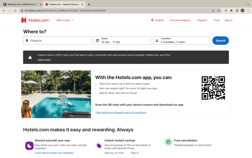 OTAs hotels.com